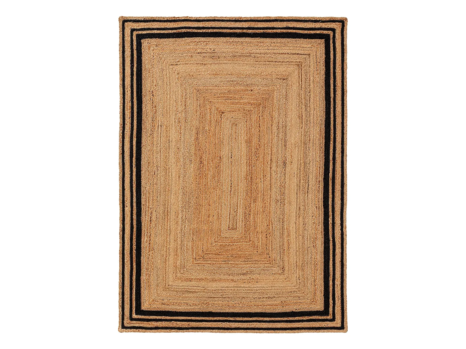 Tapis de jute Jutta Noir 120x170 cm