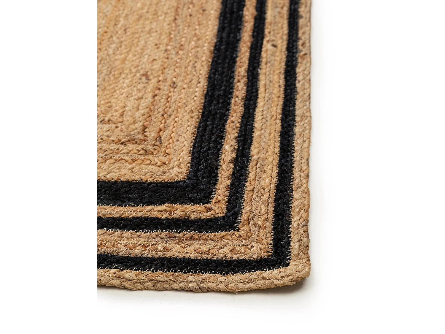 Tapis de jute Jutta Noir 120x170 cm