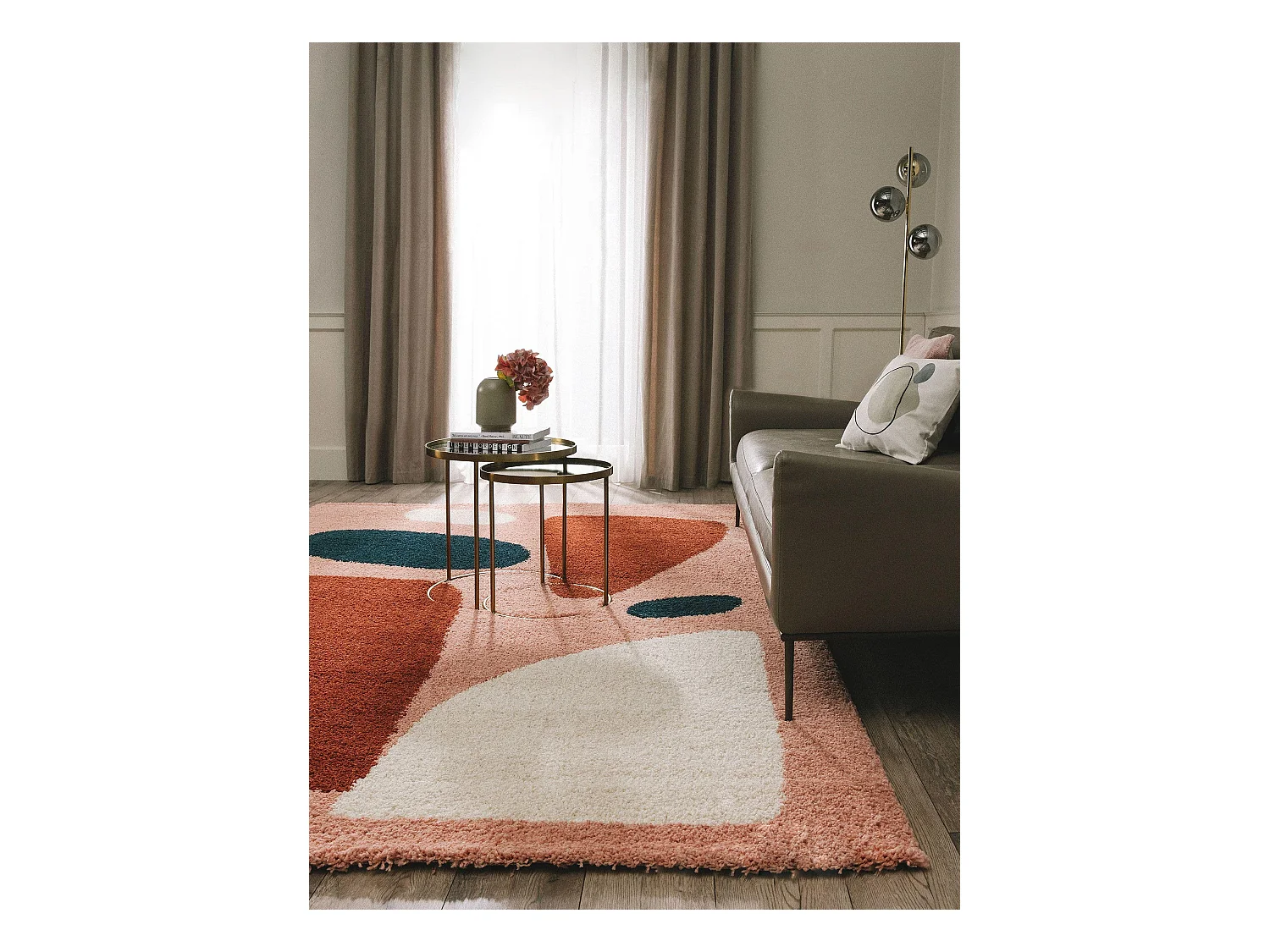 Tapis à poils longs Louise Multicouleur 120x170 cm