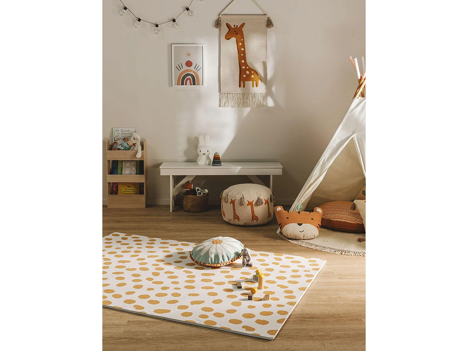 Tapis de jeu Savannah Crème/Jaune 120x180 cm
