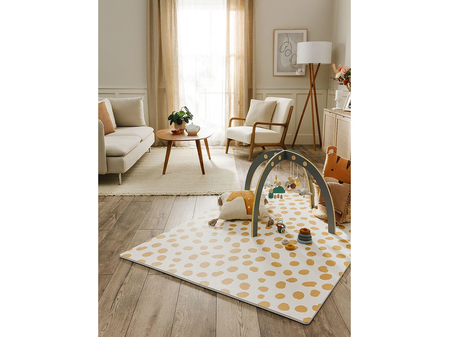 Tapis de jeu Savannah Crème/Jaune 120x180 cm