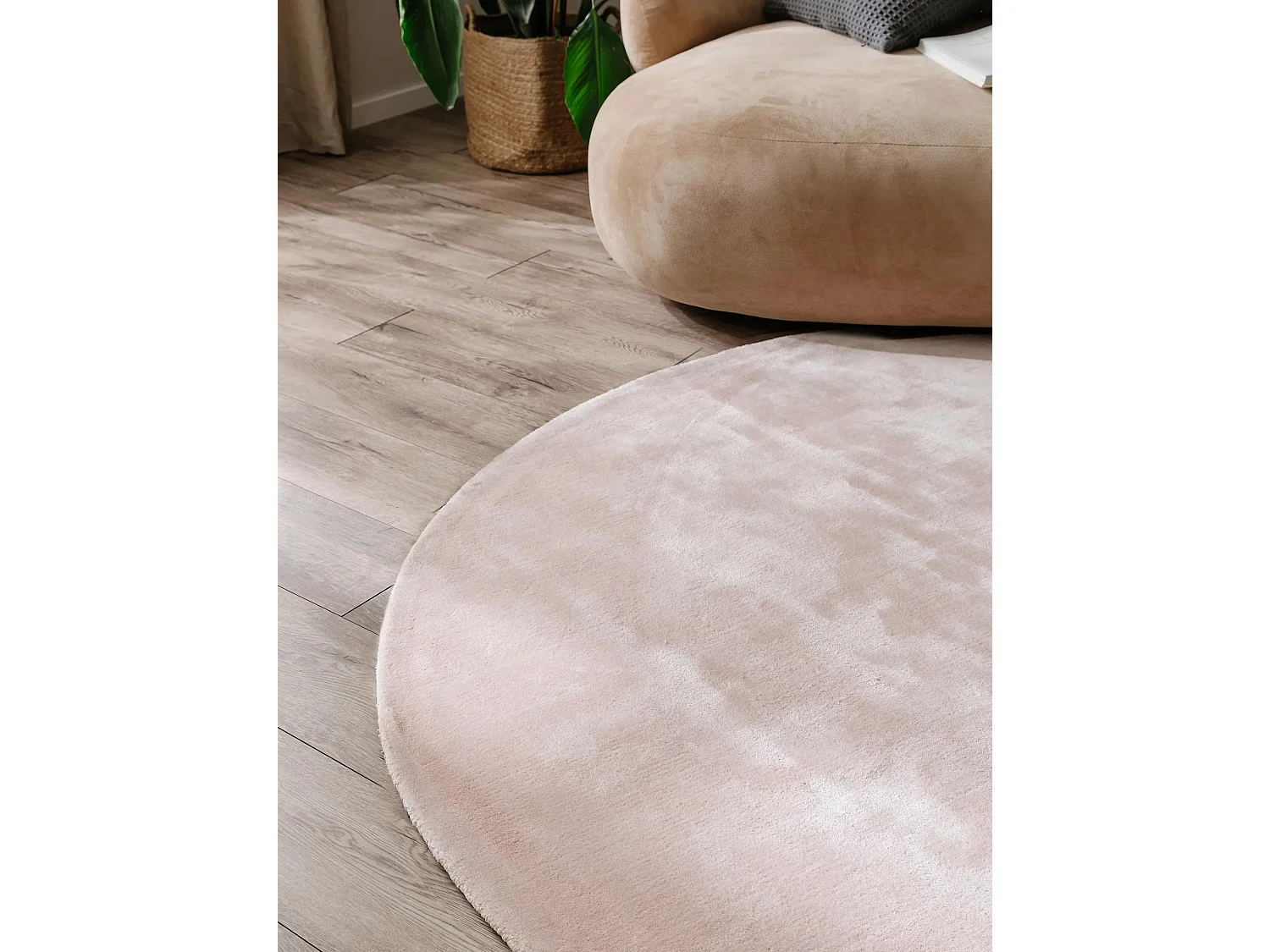 Tapis en viscose Rond Nela Rose ø 160 cm rond