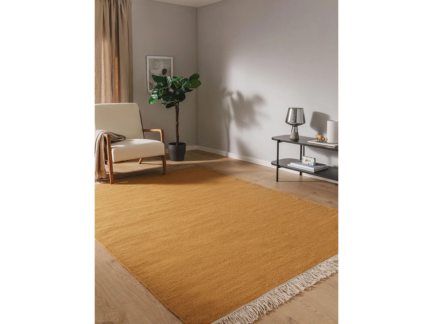 Tapis de laine Liv Jaune 170x240 cm