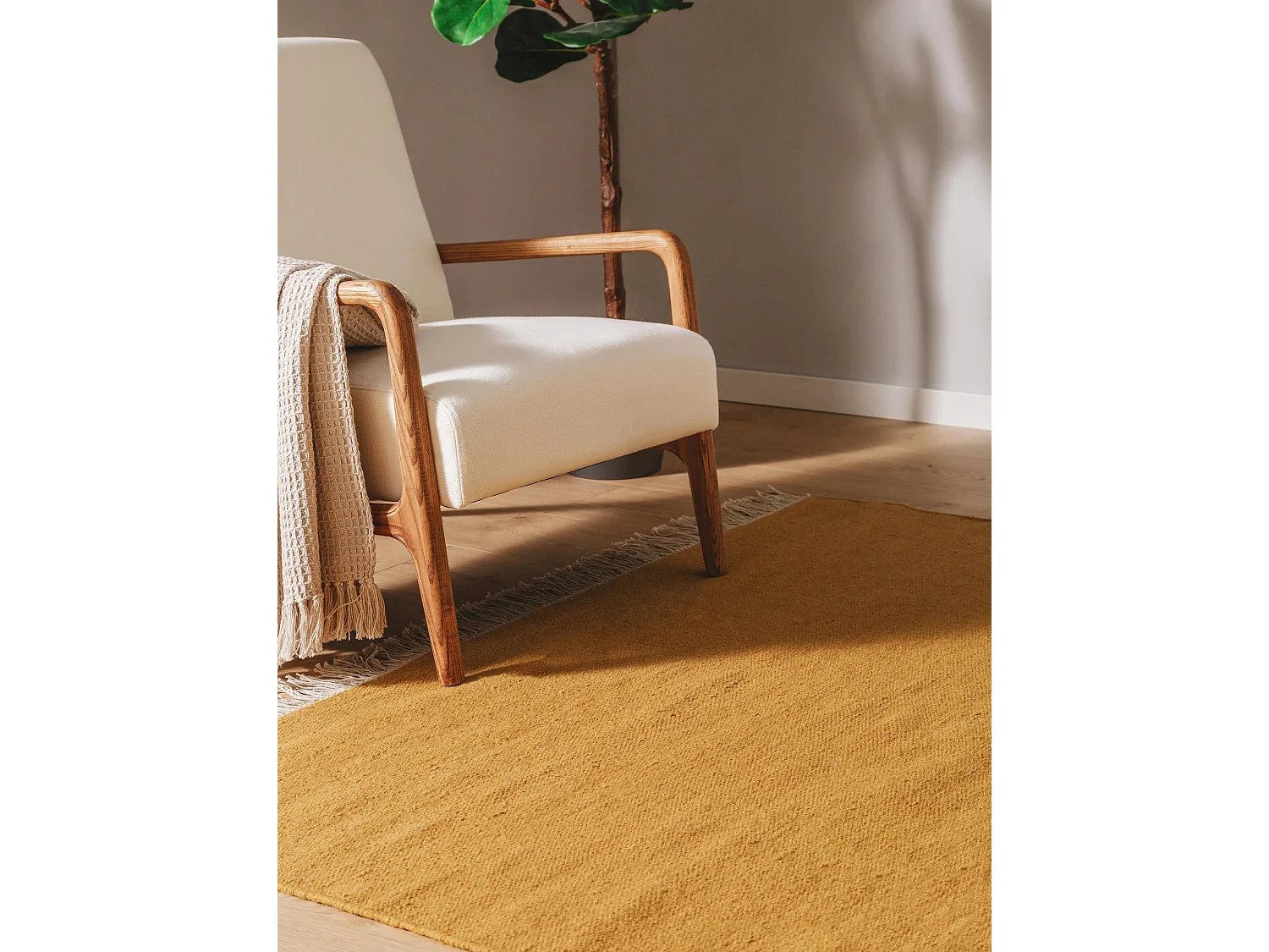 Tapis de laine Liv Jaune 170x240 cm