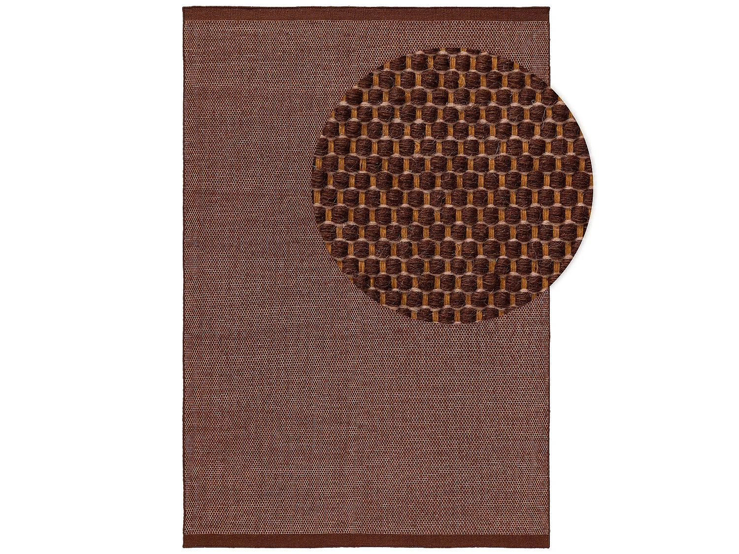 Tapis de laine Rocco Marron 200x300 cm