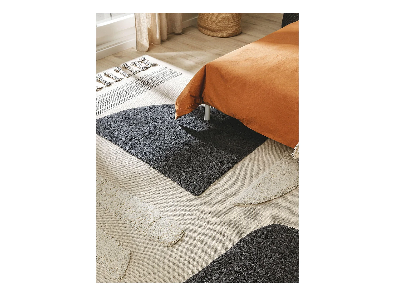 Tapis en coton Gibson Noir & Blanc 200x300 cm