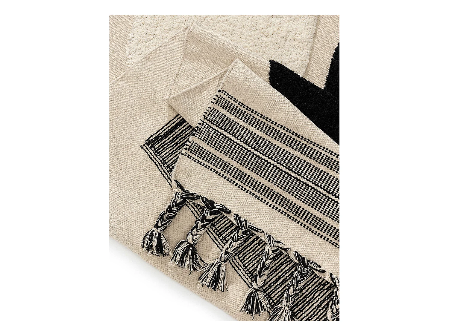 Tapis en coton Gibson Noir & Blanc 200x300 cm