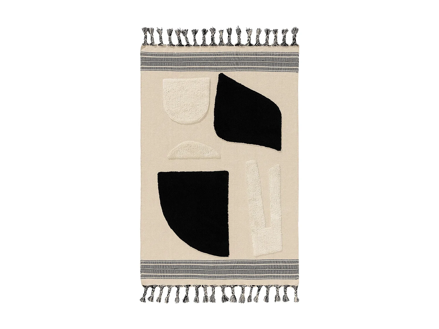 Tapis en coton Gibson Noir & Blanc 200x300 cm