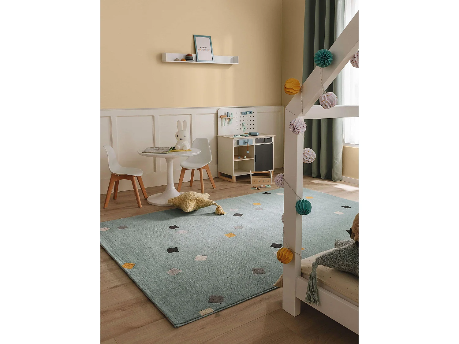 Tapis enfant Juno Turquoise 120x170 cm