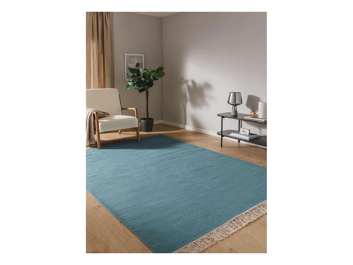 Tapis de laine Liv Bleu clair 170x240 cm