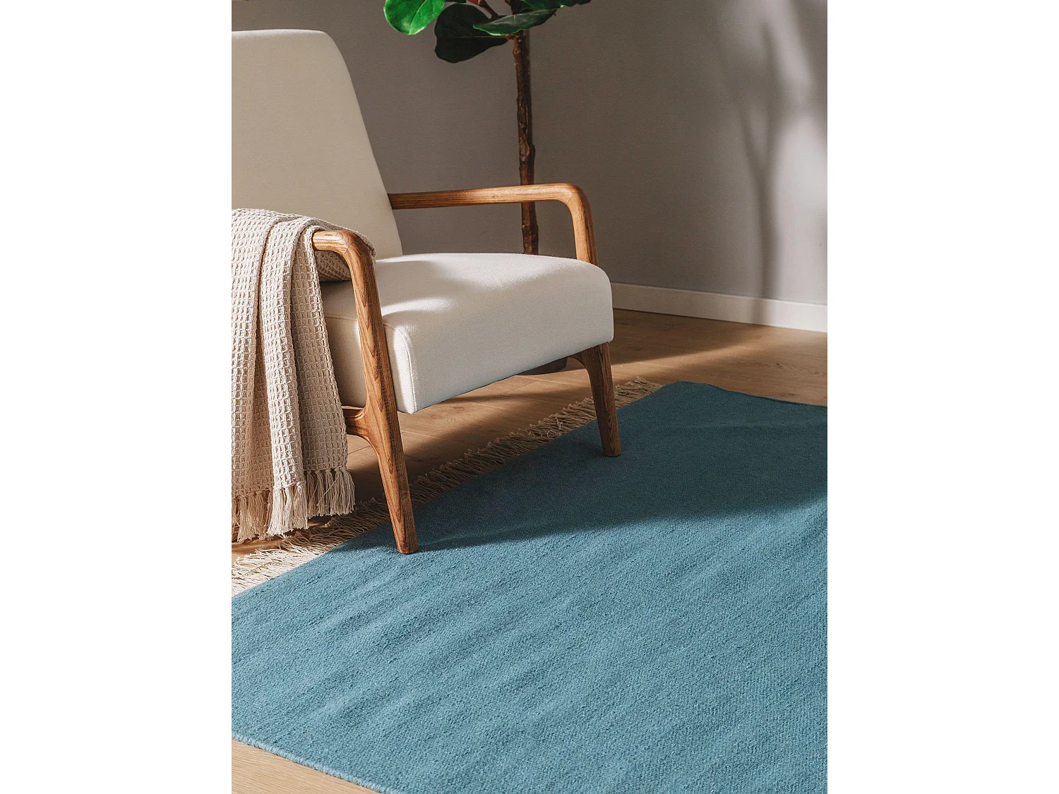 Tapis de laine Liv Bleu clair 170x240 cm