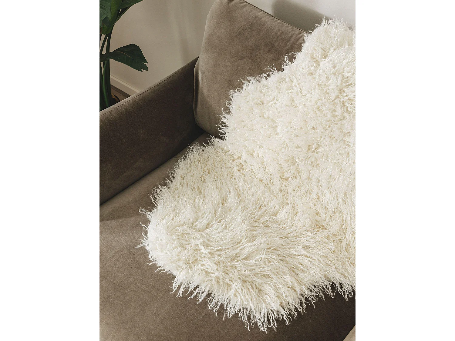 Fausse Fourrure Oscar Crème 60x90 cm