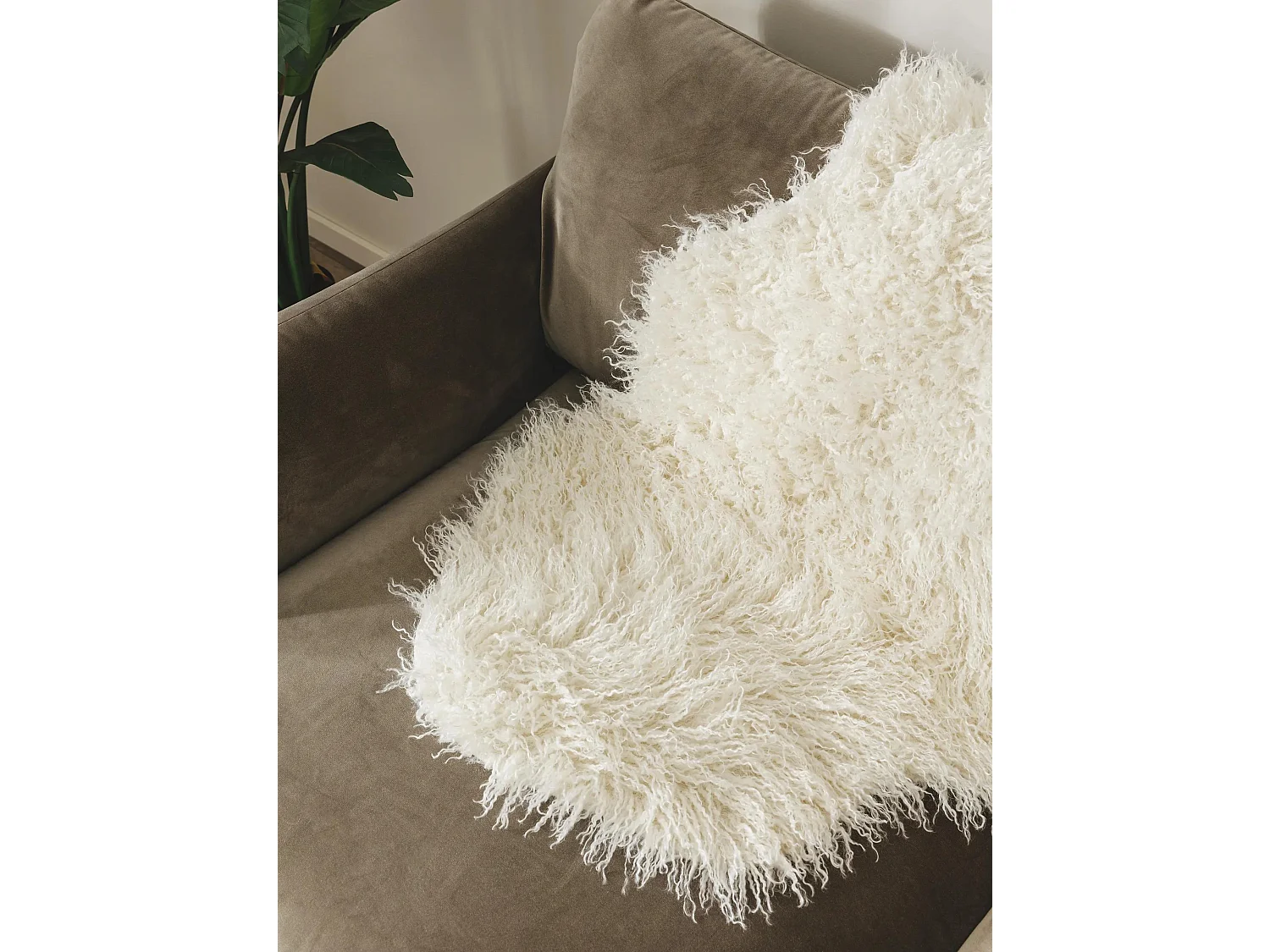 Fausse Fourrure Oscar Crème 60x90 cm