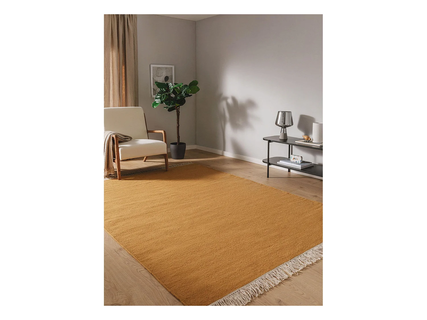 Tapis de laine Liv Jaune 140x200 cm