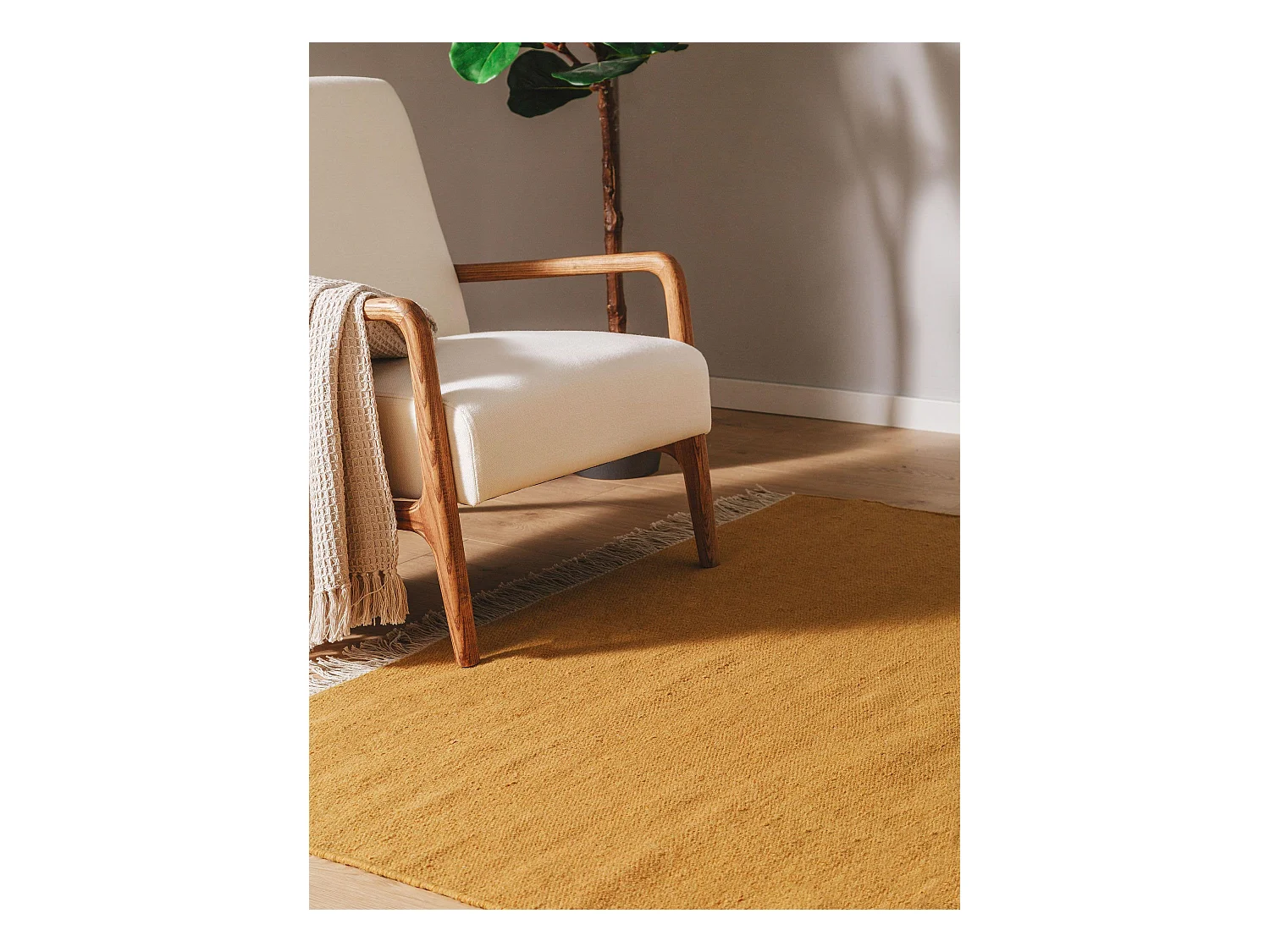 Tapis de laine Liv Jaune 140x200 cm