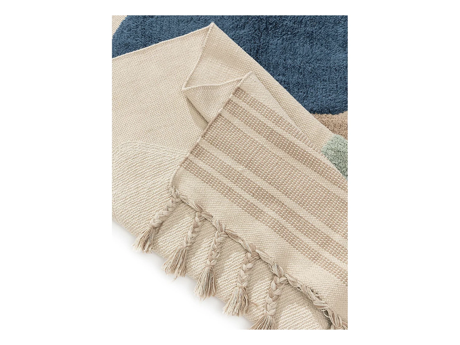 Tapis en coton Gibson Bleu 160x230 cm