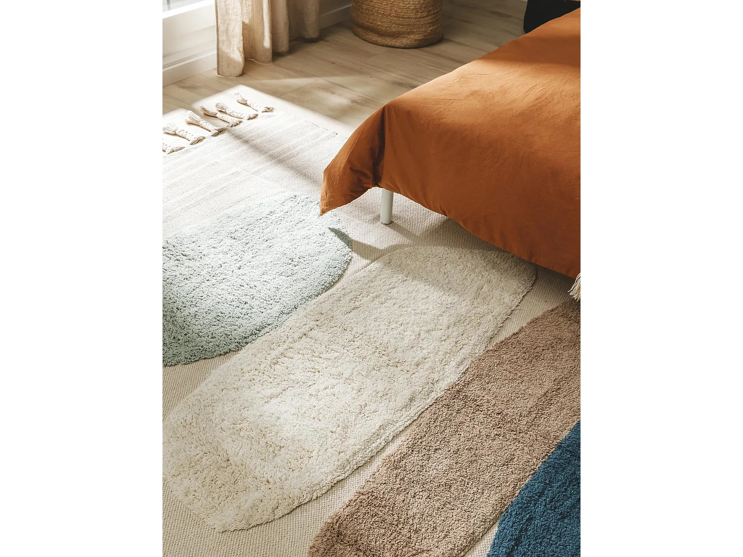 Tapis en coton Gibson Bleu 160x230 cm