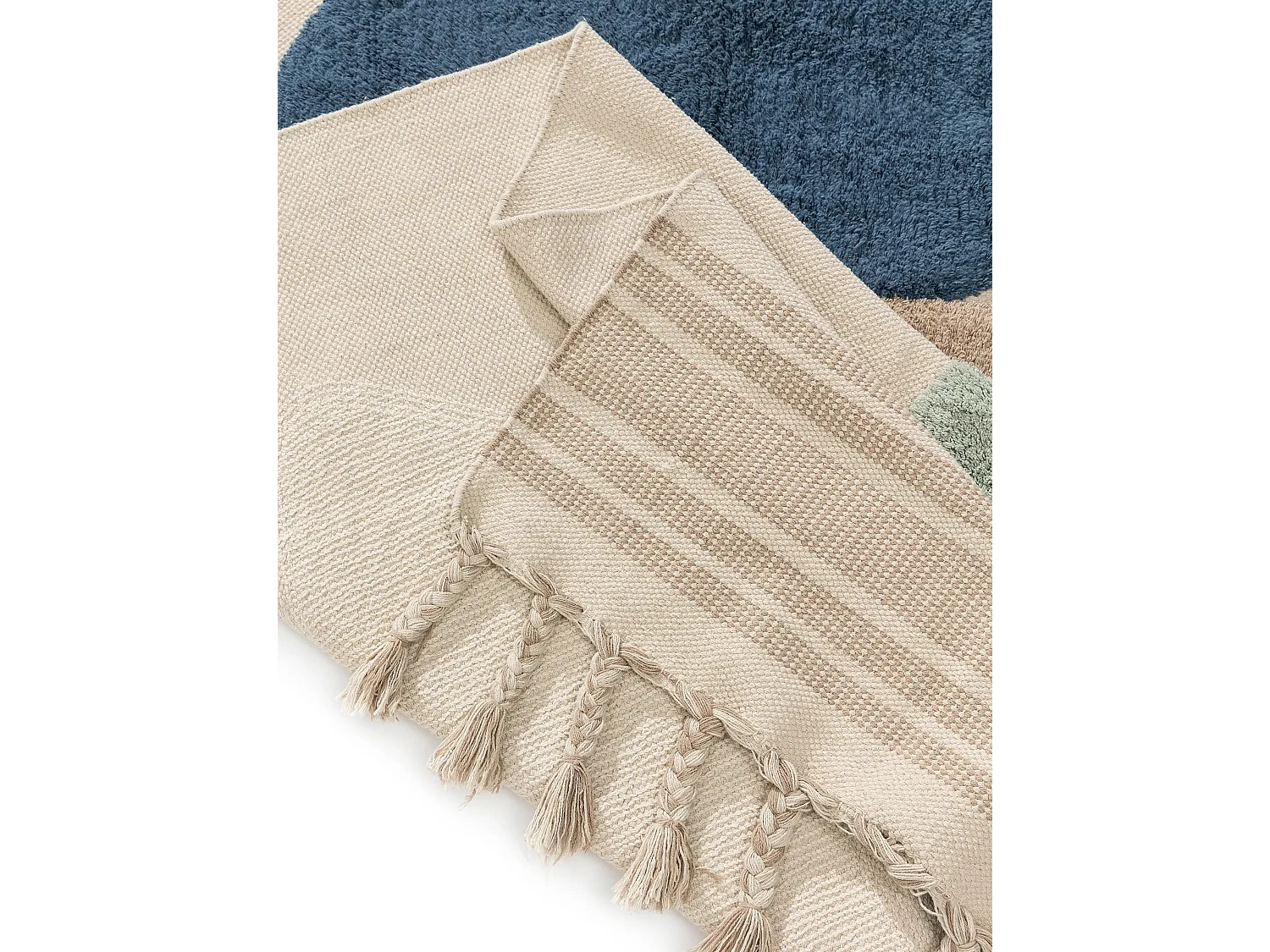 Tapis en coton Gibson Bleu 160x230 cm