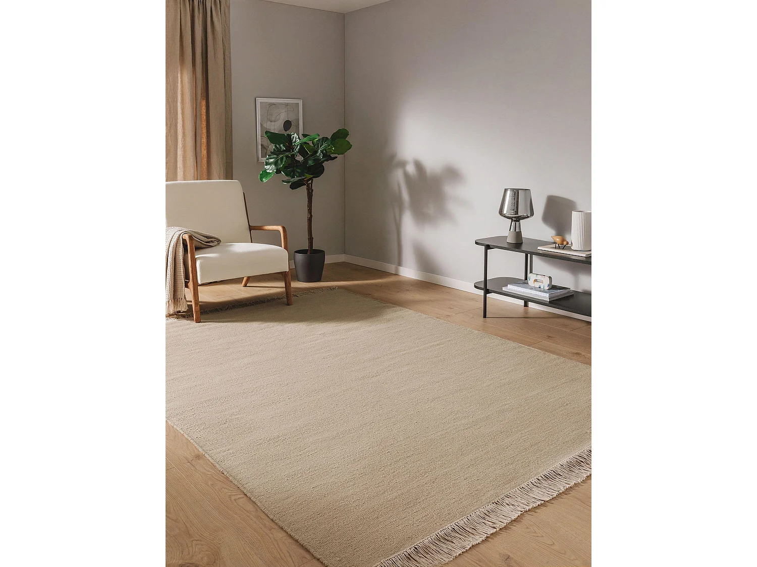 Tapis de laine Liv Beige 140x200 cm