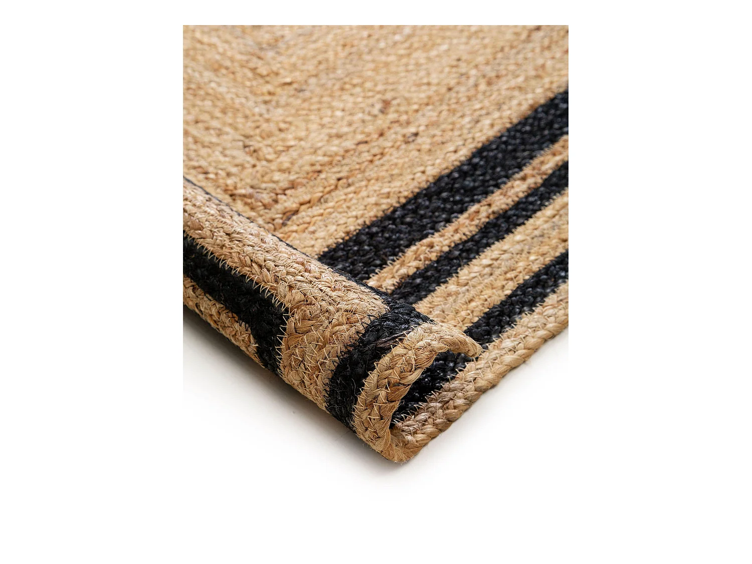 Tapis de jute Jutta Noir 60x100 cm