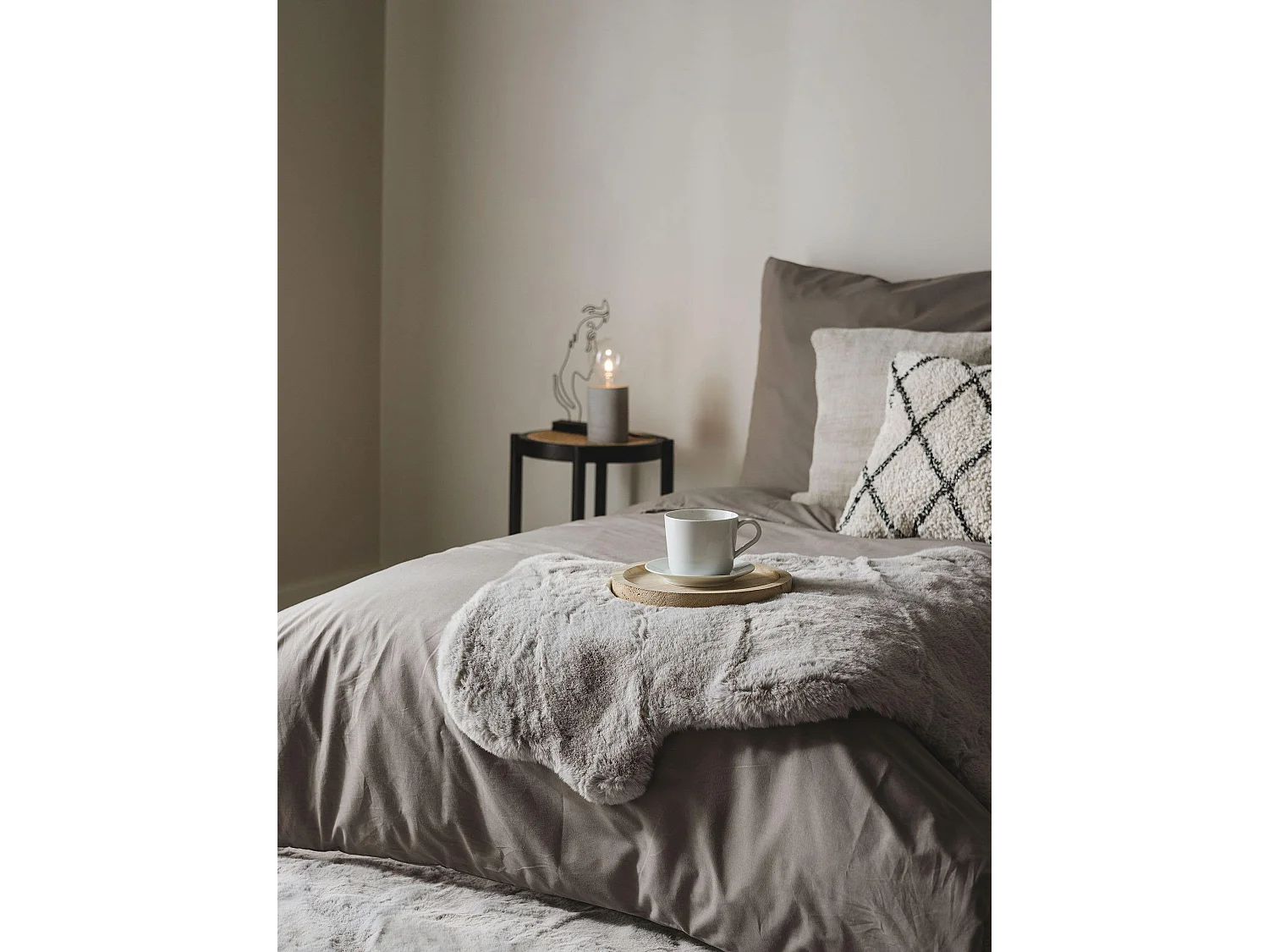 Fausse Fourrure Dave Gris 60x90 cm