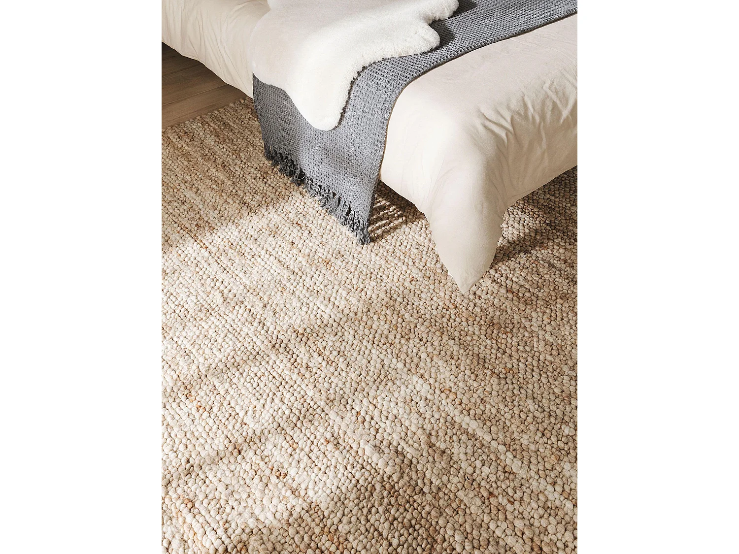Tapis de laine Finn Beige 100x150 cm