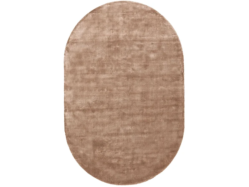Tapis en viscose Ovale Nela Taupe 150x230 cm