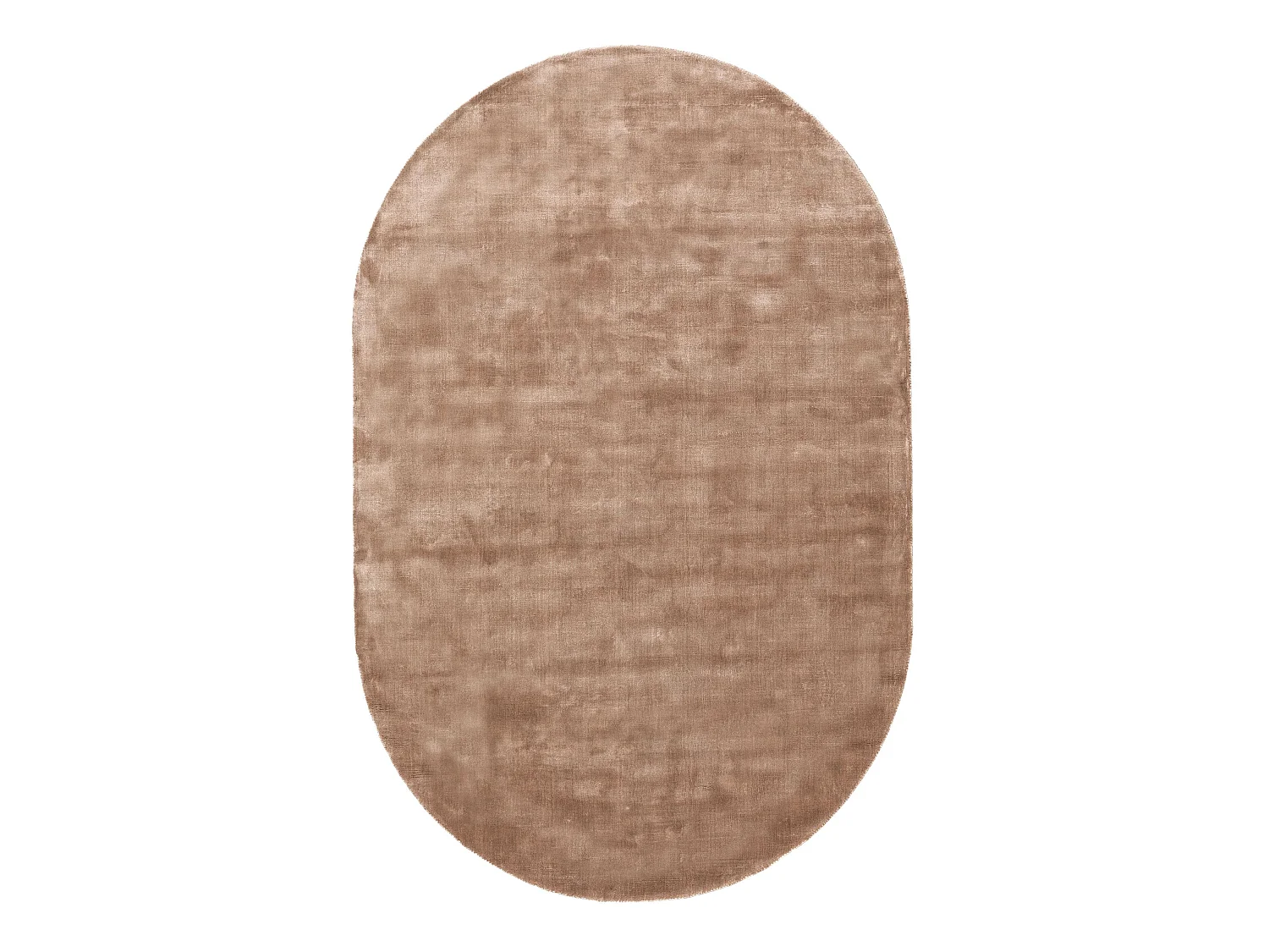 Tapis en viscose Ovale Nela Taupe 150x230 cm