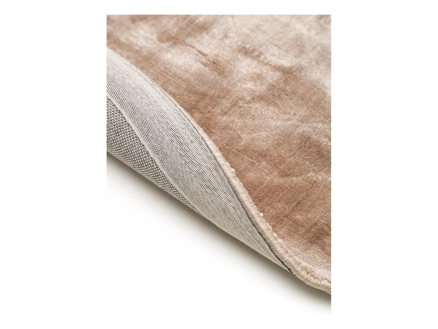 Tapis en viscose Ovale Nela Taupe 150x230 cm