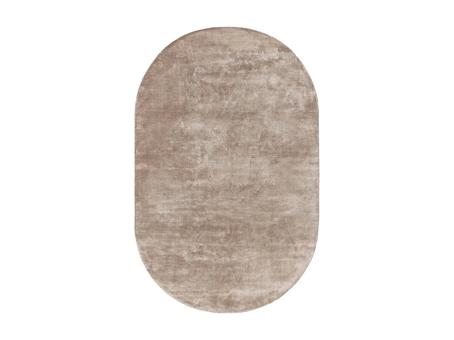Tapis en viscose Ovale Nela Taupe 150x230 cm