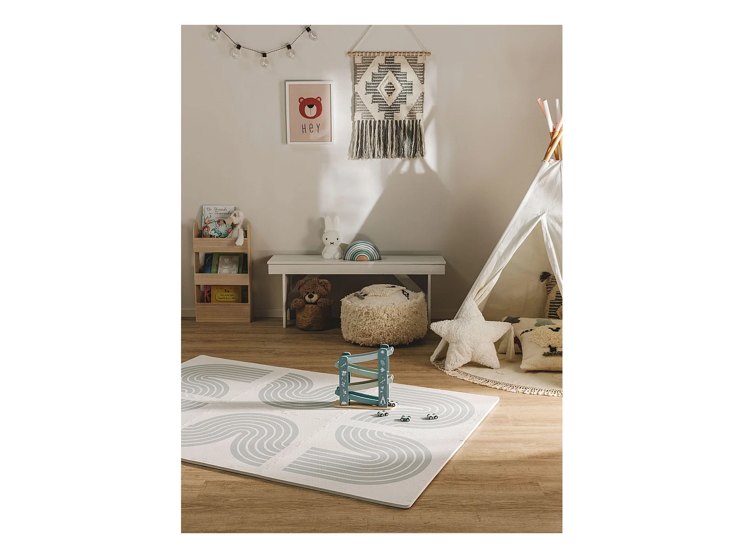 Tapis de jeu Archie Crème/Gris 120x180 cm