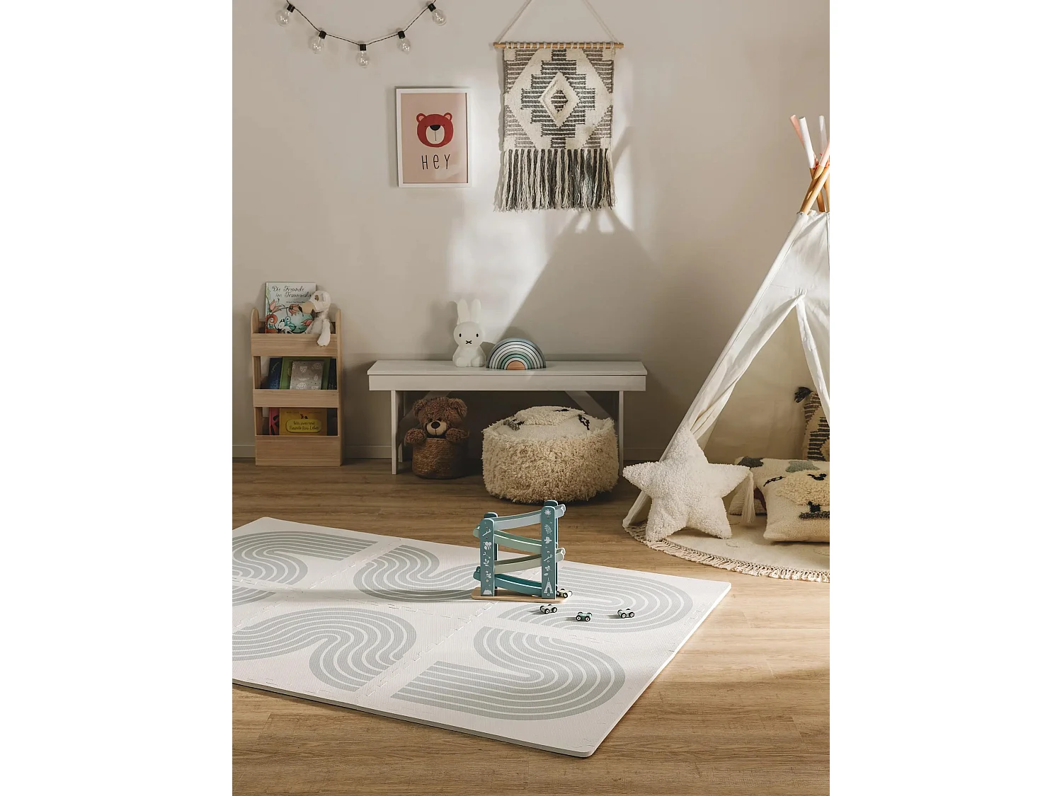 Tapis de jeu Archie Crème/Gris 120x180 cm