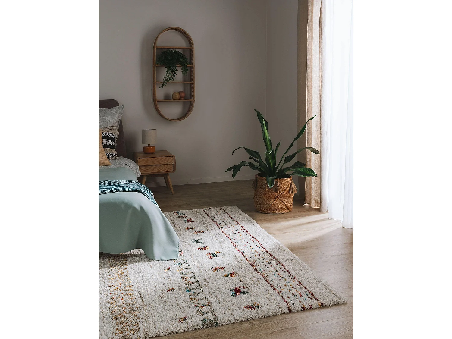 Tapis à poils longs Gobi Beige 160x230 cm