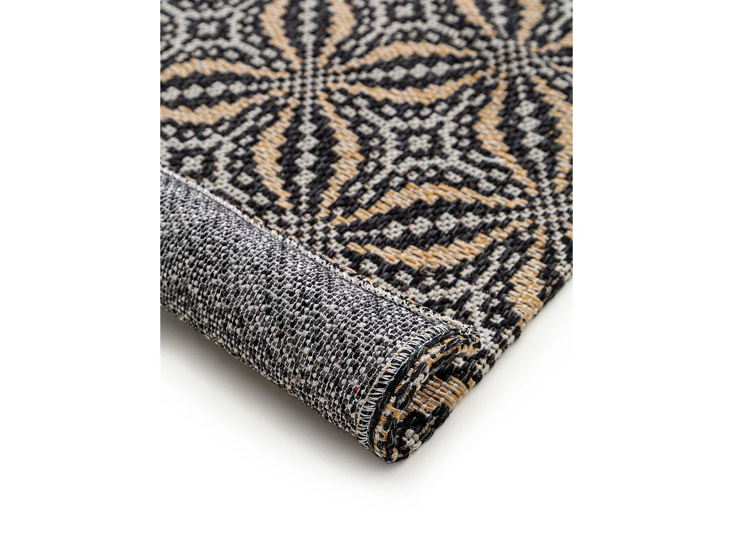 Tapis en coton lavable Cooper Noir 150x230 cm