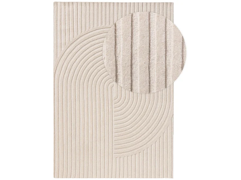 Tapis de laine Yanis Ivory 250x350 cm