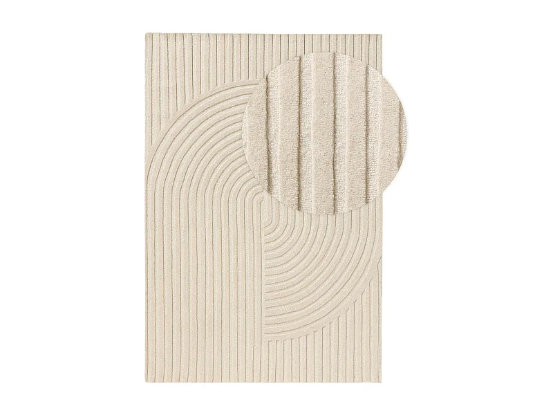 Tapis de laine Yanis Ivory 250x350 cm