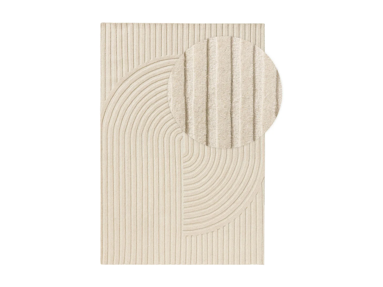 Tapis de laine Yanis Ivory 250x350 cm