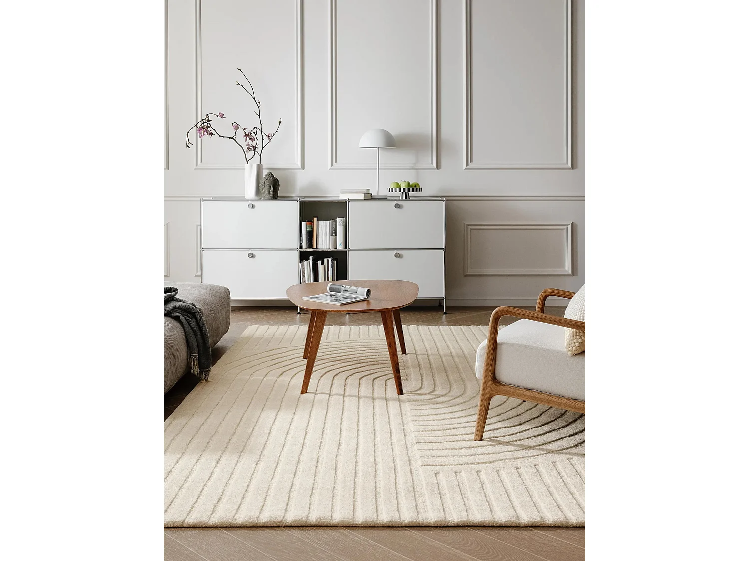 Tapis de laine Yanis Ivory 250x350 cm