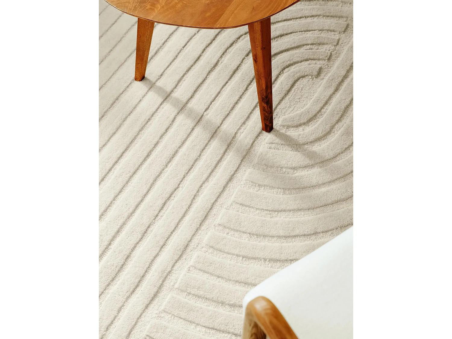 Tapis de laine Yanis Ivory 250x350 cm