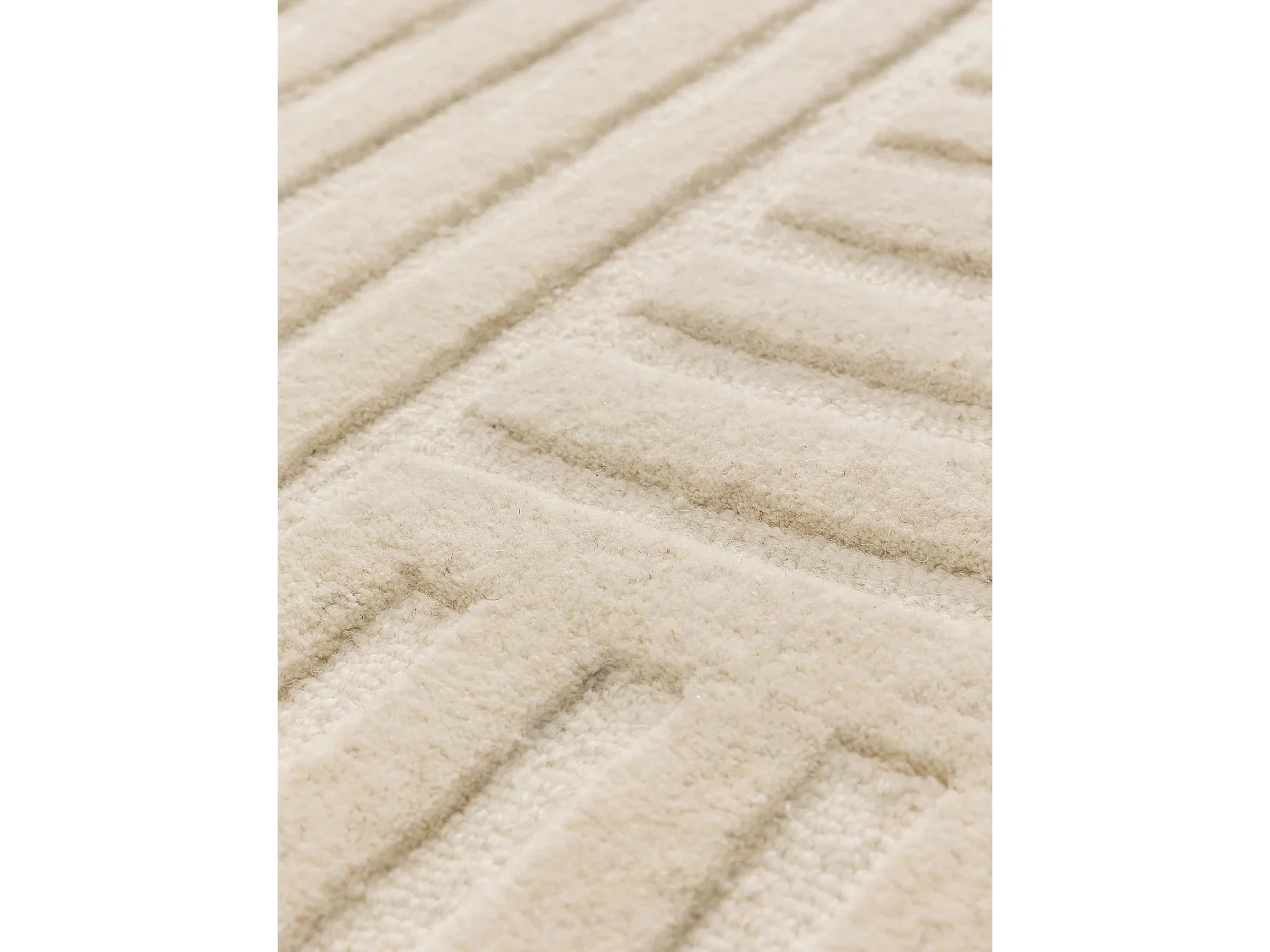 Tapis de laine Yanis Ivory 250x350 cm