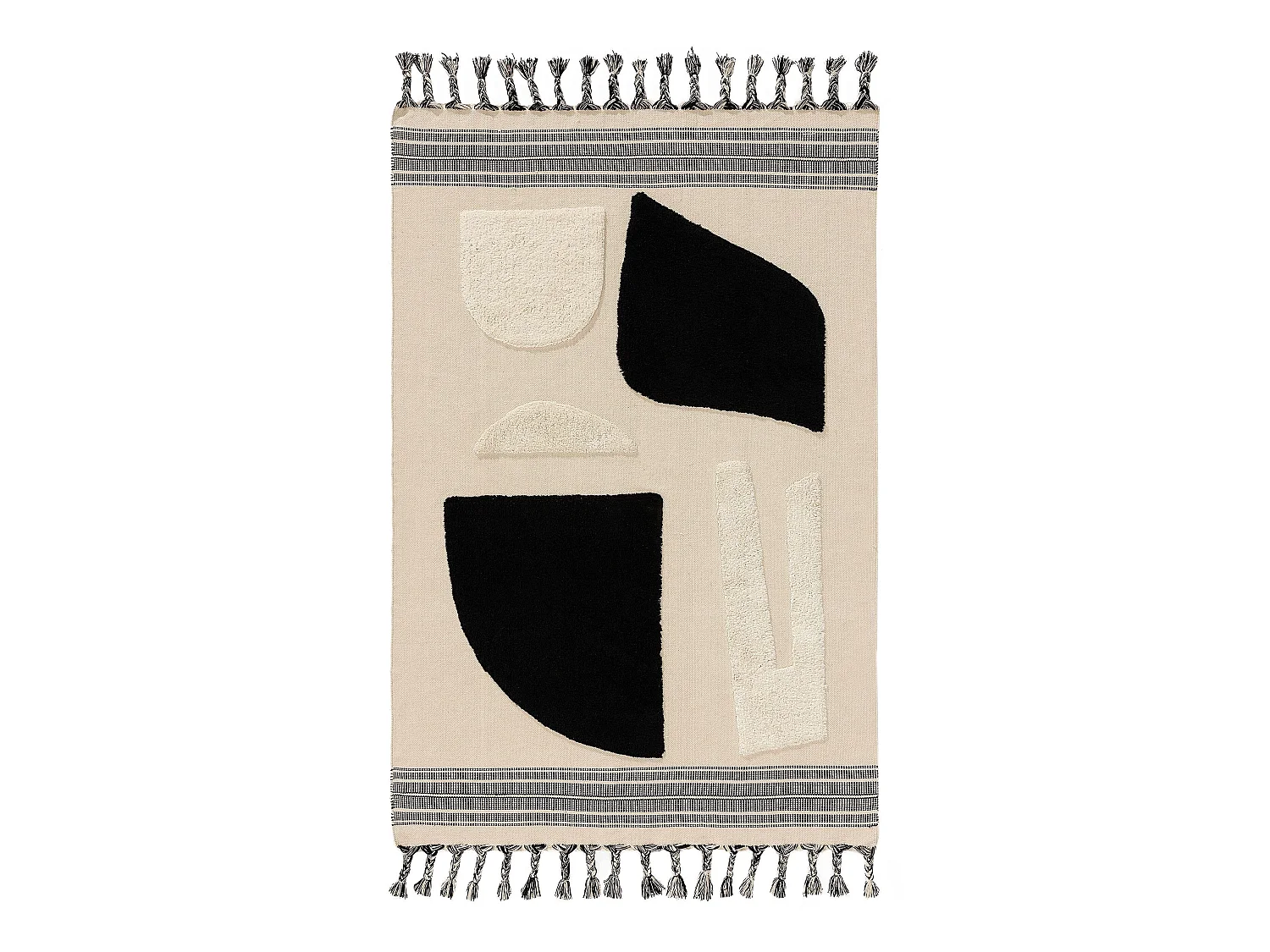 Tapis en coton Gibson Noir & Blanc 160x230 cm