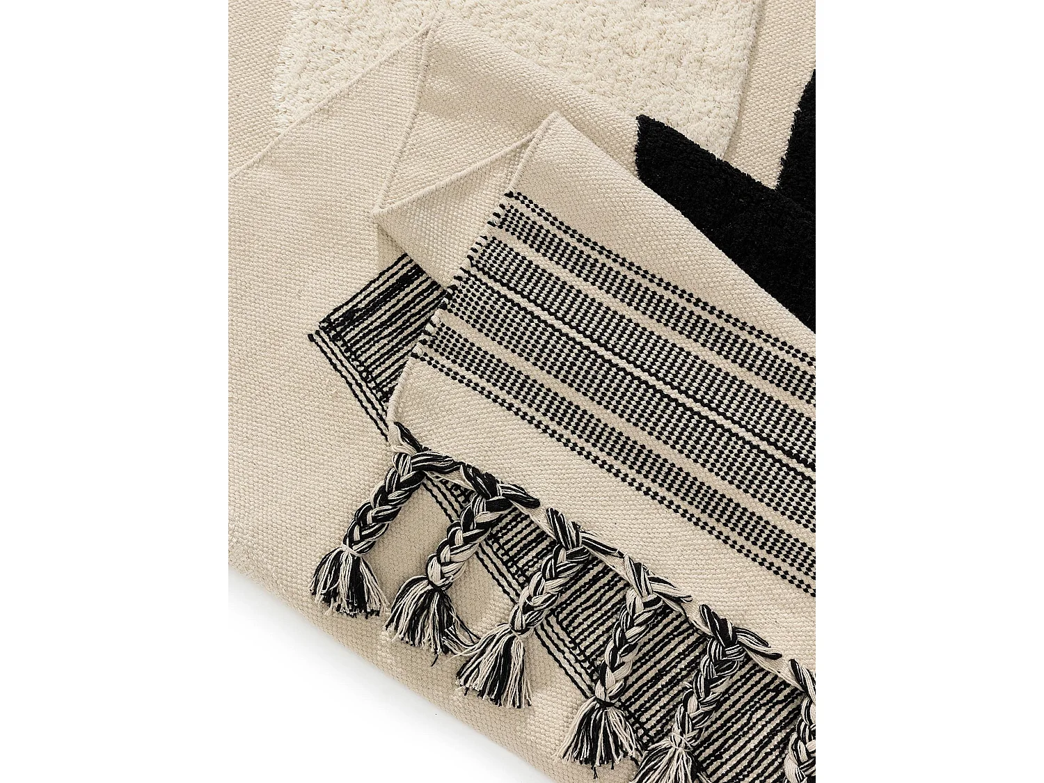 Tapis en coton Gibson Noir & Blanc 160x230 cm
