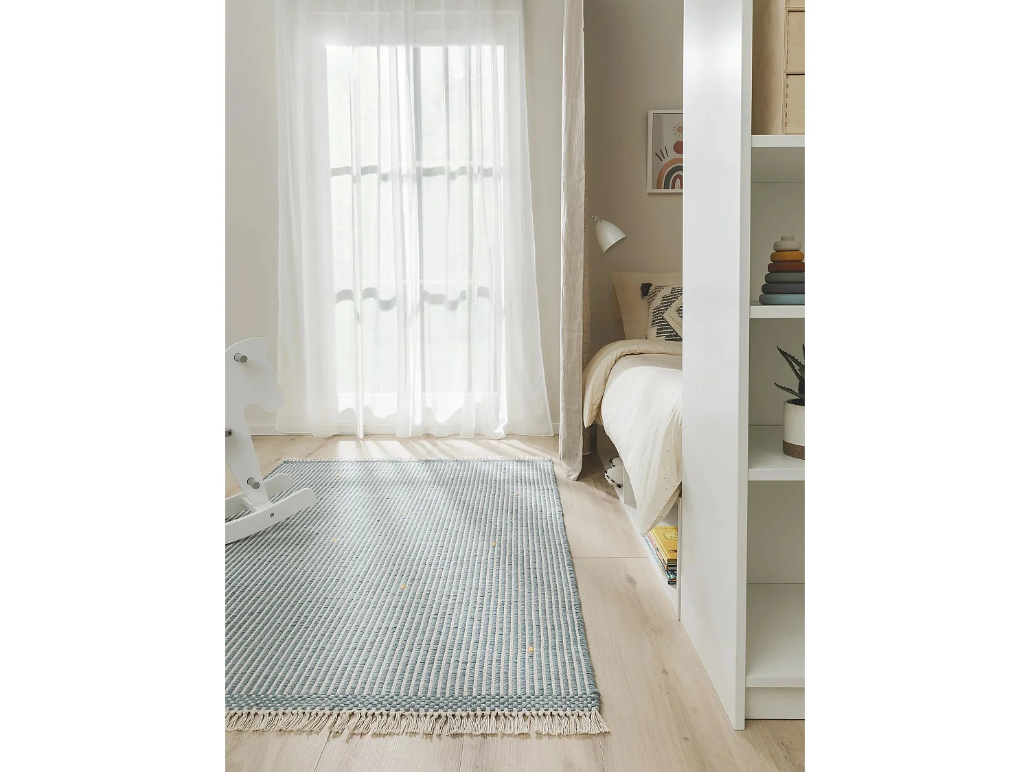 Tapis enfant Bruno Bleu 90x130 cm