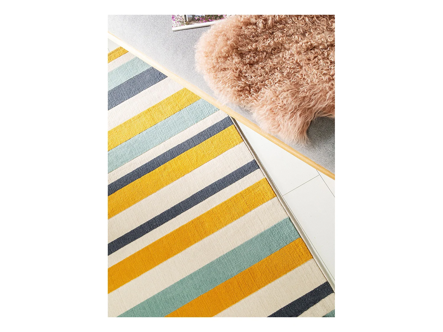 Tapis Dessert Bleu/Jaune 120x170 cm