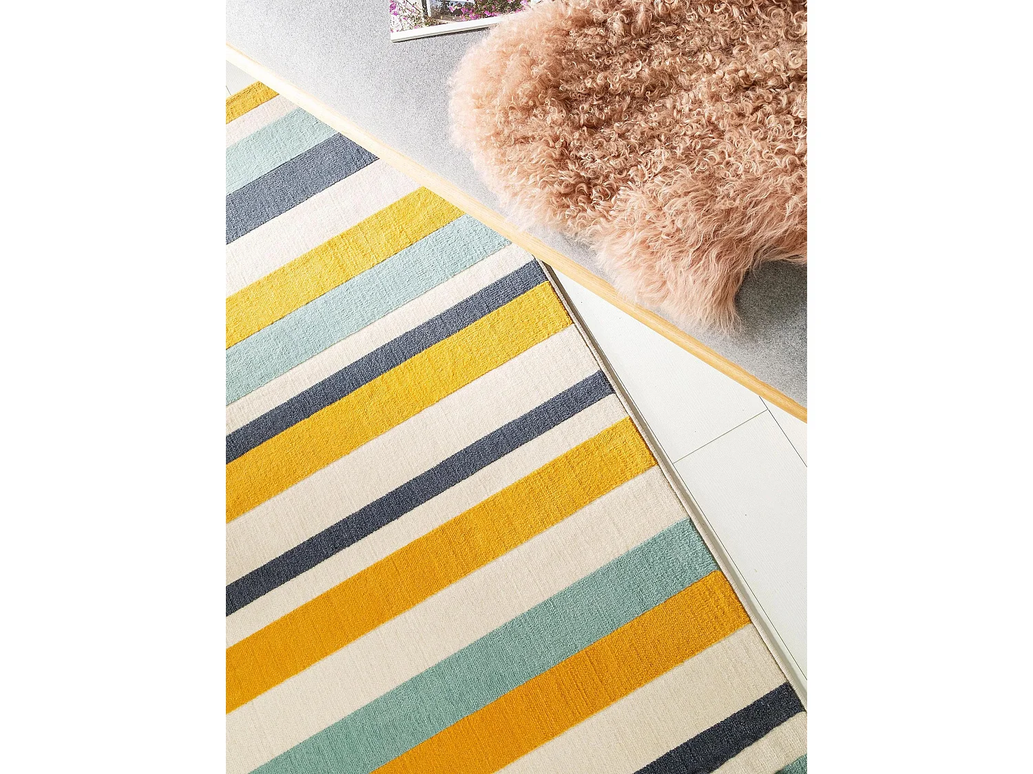 Tapis Dessert Bleu/Jaune 120x170 cm