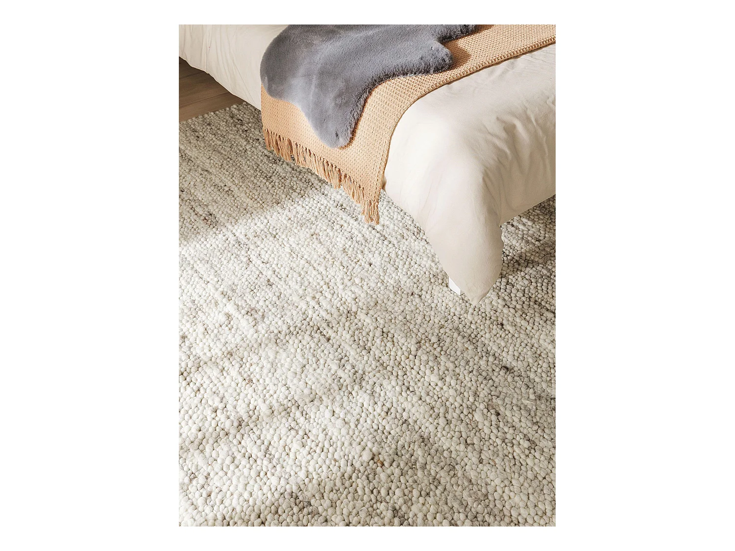 Tapis de laine Finn Ivory Grey 140x200 cm