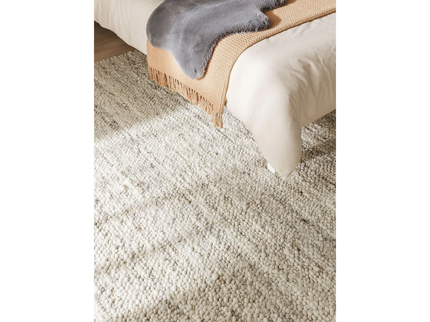 Tapis de laine Finn Ivory Grey 140x200 cm