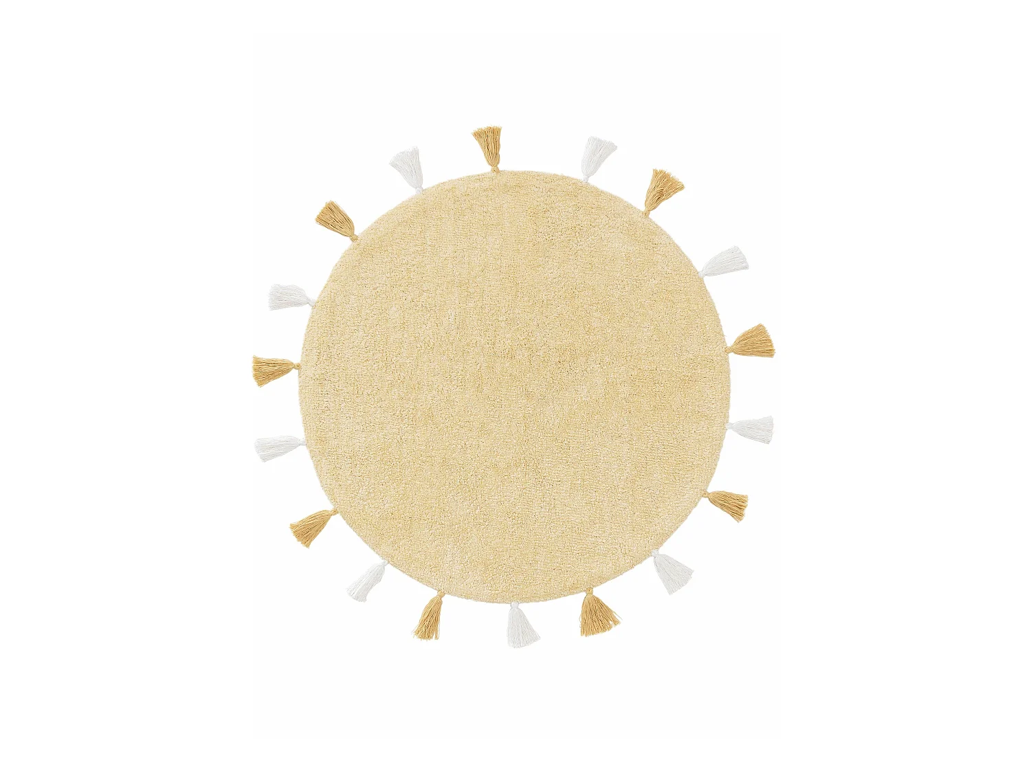 Tapis lavables pour enfants Malu Jaune ø 100 cm rond