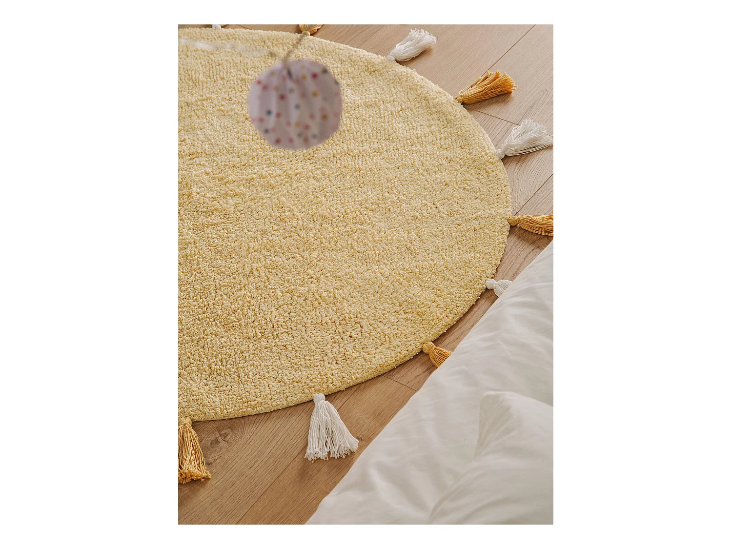 Tapis lavables pour enfants Malu Jaune ø 100 cm rond
