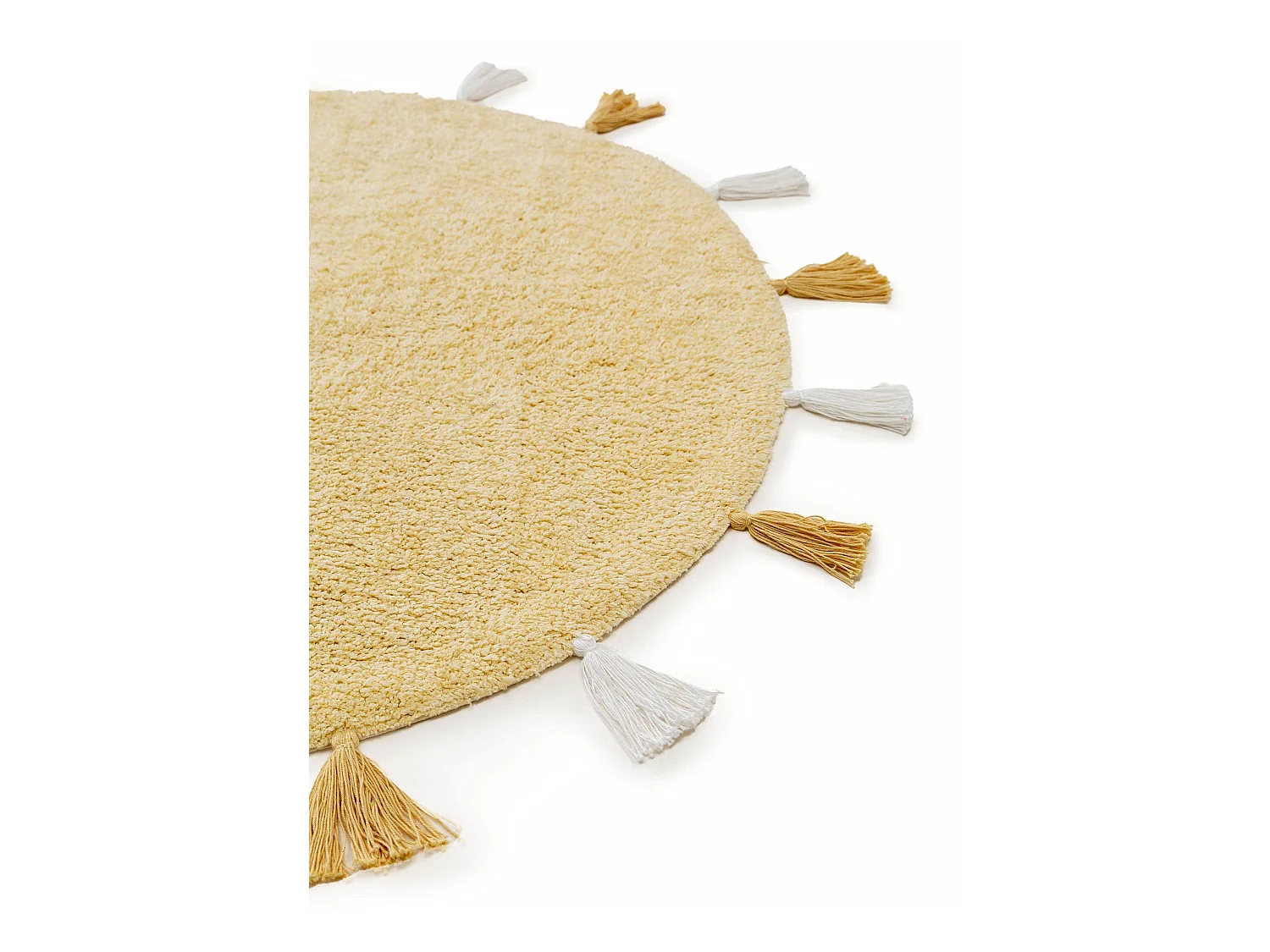 Tapis lavables pour enfants Malu Jaune ø 100 cm rond